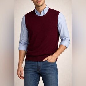 Dark Academia Quiet Luxury Banana Republic Forever Sweater Vest XL NWT